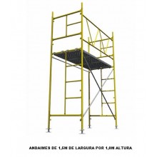 ANDAIMES TUBULARES E RODÍZIOS [ 1.00 m X 1,50 m ]